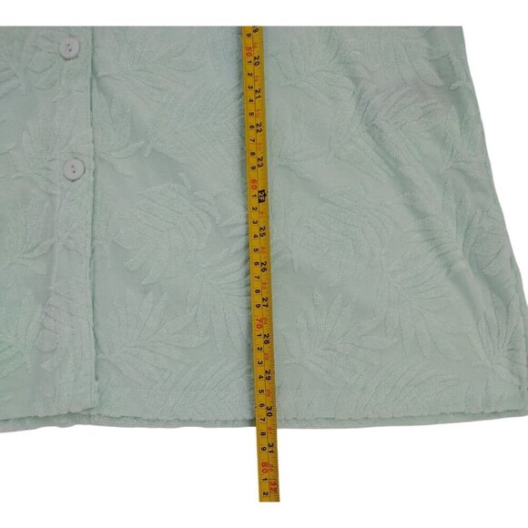 Jaclyn Smith Womens Light Green Button-Up Short Sleeve Shirt XL Polyester, NWOT - Picture 7 of 7